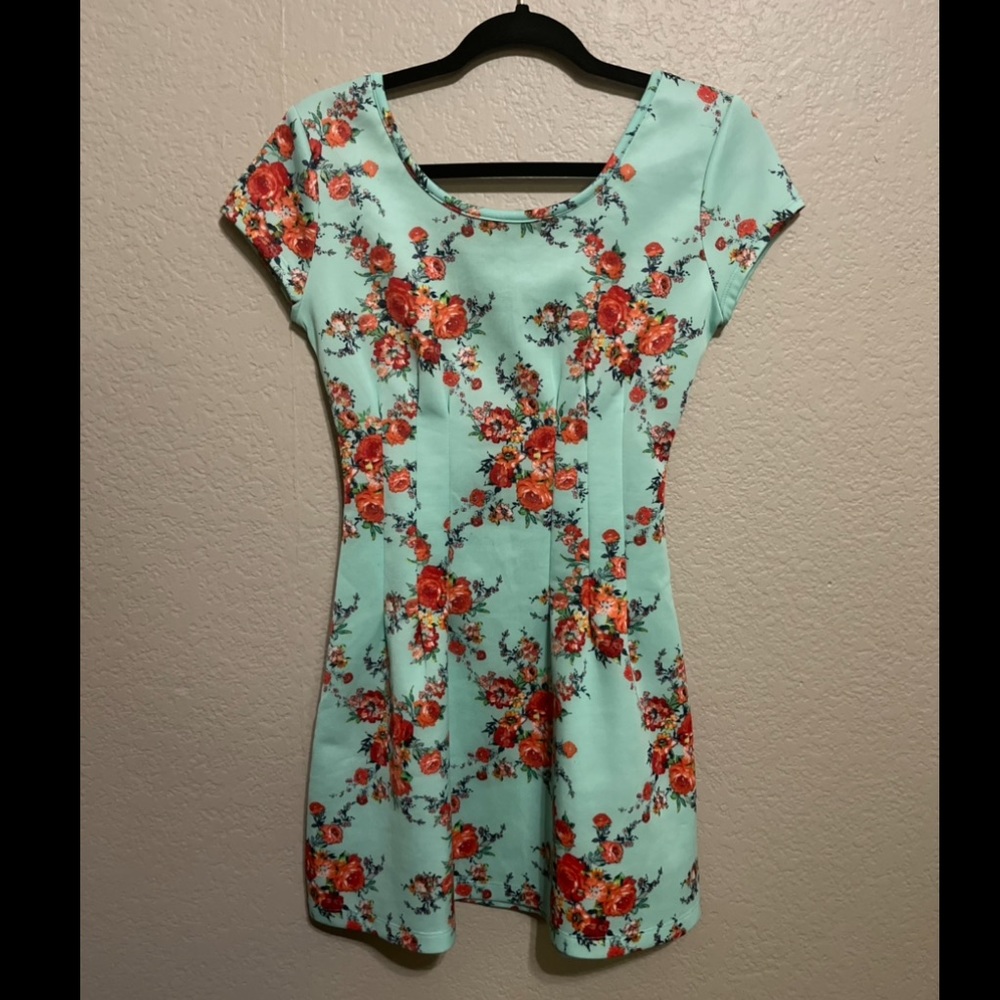 Forever 21 mint floral dress